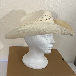 Vintage Men’s white light tan Alamo Cowboy western hat